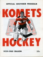 1959-60 Fort Wayne Komets game program