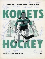 1960-61 Fort Wayne Komets game program