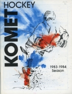 1983-84 Fort Wayne Komets game program
