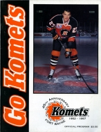 1996-97 Fort Wayne Komets game program