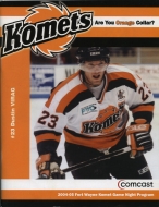2004-05 Fort Wayne Komets game program