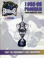 1998-99 Fort Worth Brahmas game program