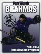 2003-04 Fort Worth Brahmas game program