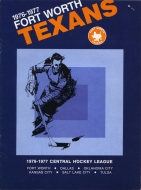 1976-77 Fort Worth Texans game program