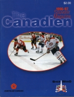 1996-97 Fredericton Canadiens game program