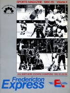 1984-85 Fredericton Express game program