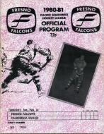 1980-81 Fresno Falcons game program