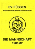 1981-82 Fuessen EV game program