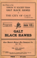 1950-51 Galt Black Hawks game program