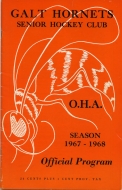 1967-68 Galt Hornets game program
