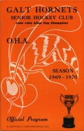 1969-70 Galt Hornets game program