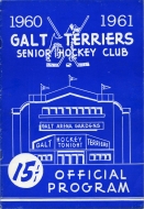 1960-61 Galt Terriers game program