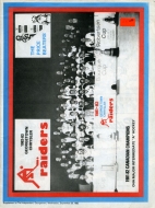 1982-83 Georgetown Raiders game program