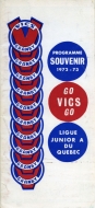 1972-73 Granby Vics game program