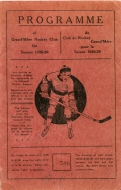 1928-29 Grand'Mere Hockey Club game program
