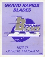 1976-77 Grand Rapids Blades game program