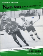 1988-89 Grande Prairie North Stars game program
