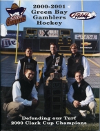 2000-01 Green Bay Gamblers game program