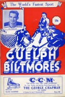 1954-55 Guelph Biltmores game program