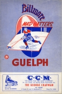 1956-57 Guelph Biltmores game program