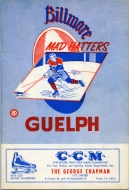 1957-58 Guelph Biltmores game program