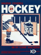 1988-89 Halifax Citadels game program