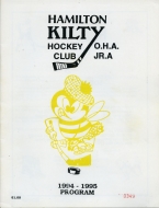 1994-95 Hamilton Kilty B's game program