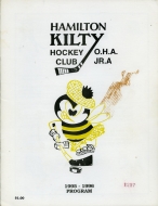 1995-96 Hamilton Kilty B's game program