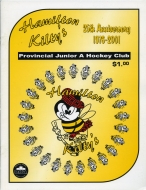 2001-02 Hamilton Kilty B's game program