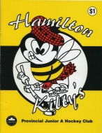 2002-03 Hamilton Kilty B's game program