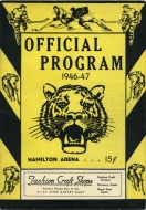 1946-47 Hamilton Pats game program