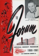1960-61 Hamilton Red Wings game program