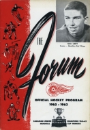 1962-63 Hamilton Red Wings game program
