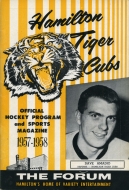 1957-58 Hamilton Tiger Cubs game program