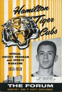 1958-59 Hamilton Tiger Cubs game program