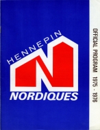 1975-76 Hennepin Nordiques game program