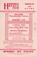 1935-36 Hershey B'ars game program