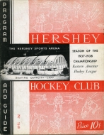 1937-38 Hershey Bears game program