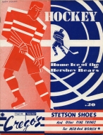 1952-53 Hershey Bears game program