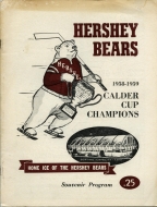 1959-60 Hershey Bears game program