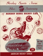 1961-62 Hershey Bears game program