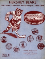 1965-66 Hershey Bears game program