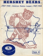 1967-68 Hershey Bears game program