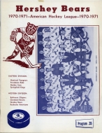 1970-71 Hershey Bears game program