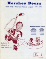 1974-75 Hershey Bears game program