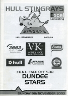 2003-04 Hull Stingrays game program