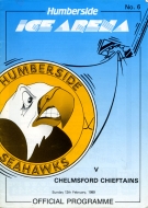 1988-89 Humberside Seahawks game program