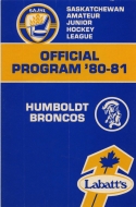 1980-81 Humboldt Broncos game program