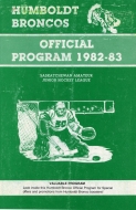 1982-83 Humboldt Broncos game program