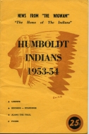 1953-54 Humboldt Indians game program